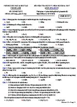 Đề kiểm tra học kỳ I năm học 2016  2017 môn Hóa học 9 - Mã đề thi 235